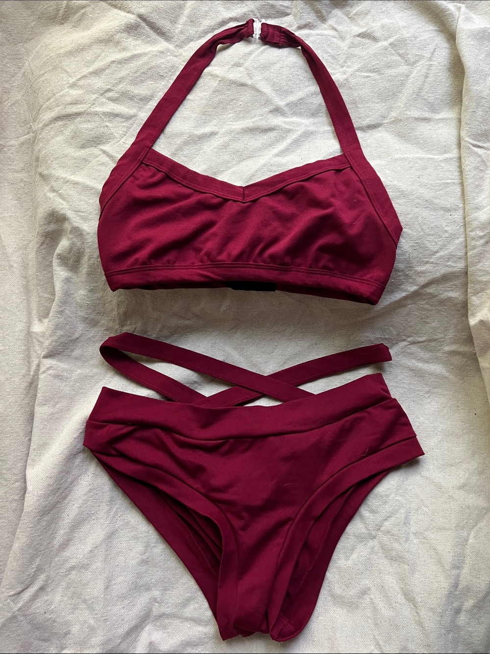 Bad Kitty Halter Set in Wine